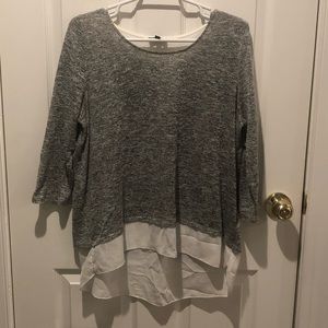 Light Weight Knit Sweater w/Blouse Under Layer
